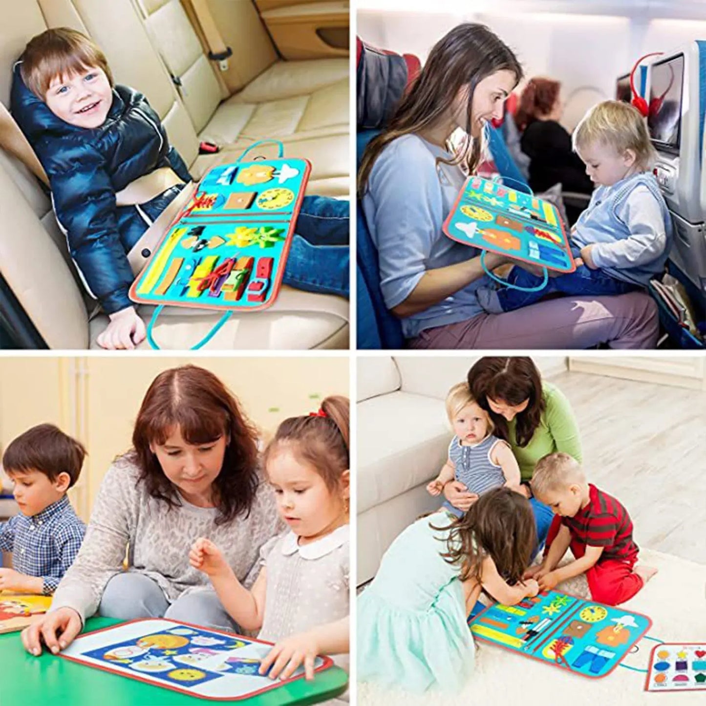 Montessori Dress & Sensory Busy Board – Learn to Dress, Count, and Explore! | Montessori Learning Toy | Magnet Bytes